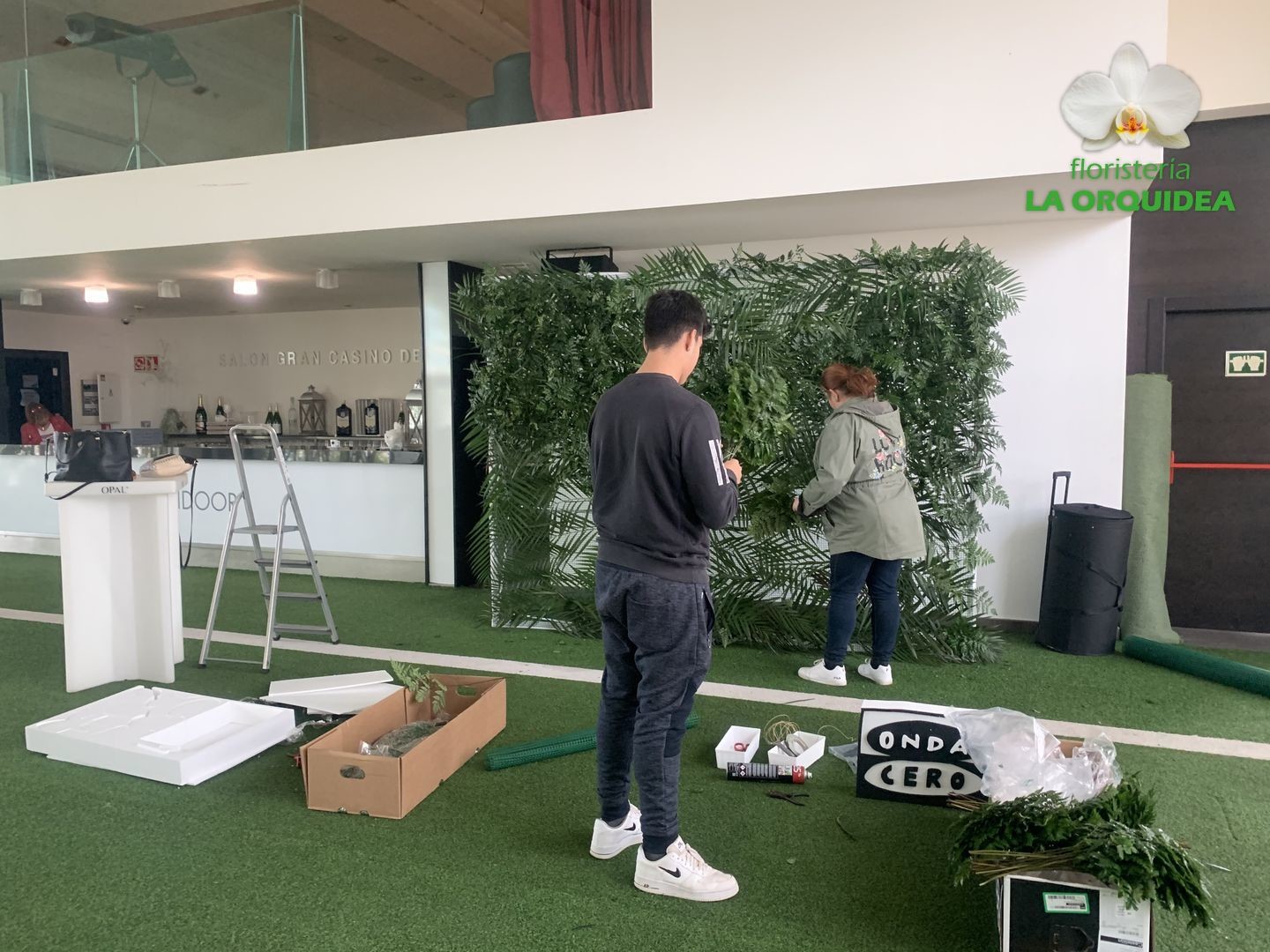 Photocall floral de La Orquídea