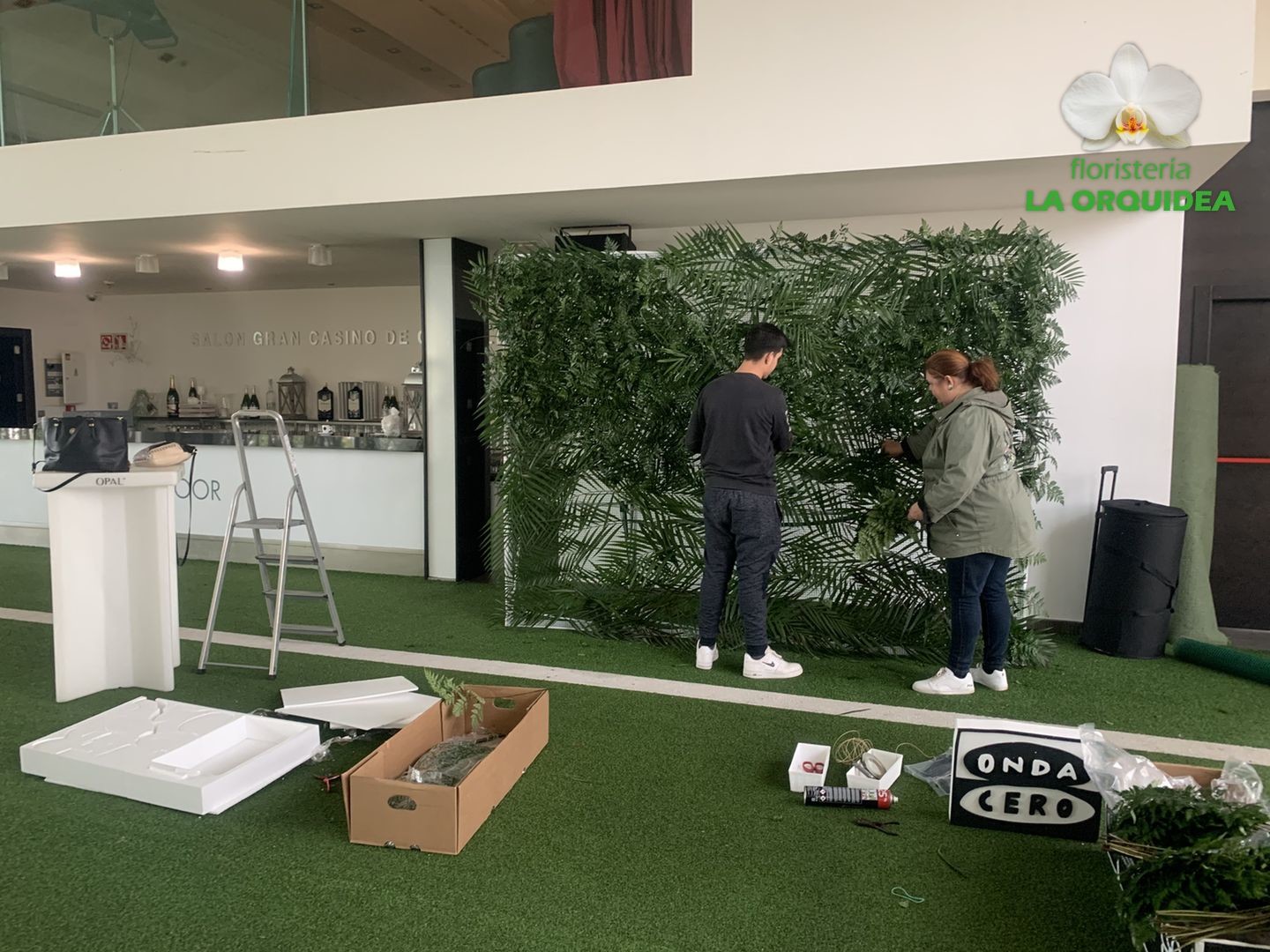 Photocall floral de La Orquídea